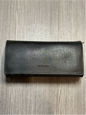 Matt & Nat Black Long Fold Wallet